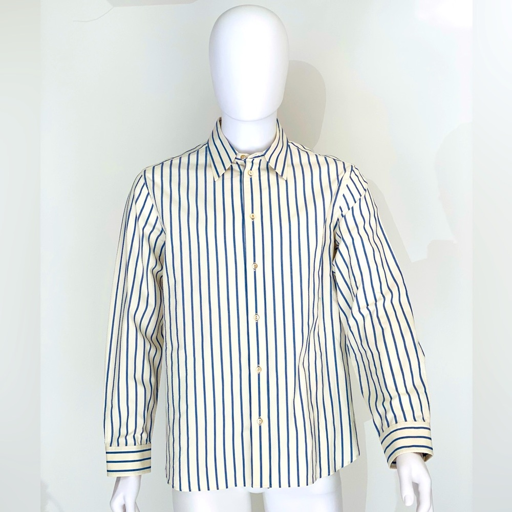Gucci Men ButtonUp Long Sleeve Size 16/EU 41 Ivory off-white color New No labels